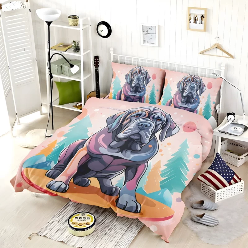 Neapolitan Mastiff Pup Teen Birthday Surprise Bedding Set