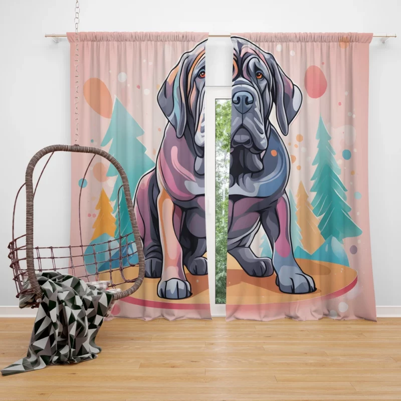 Neapolitan Mastiff Pup Teen Birthday Surprise Curtain