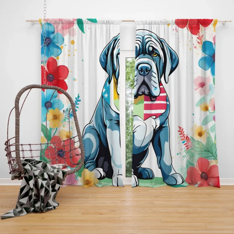 Neapolitan Mastiff Surprise Teen Joy Curtain