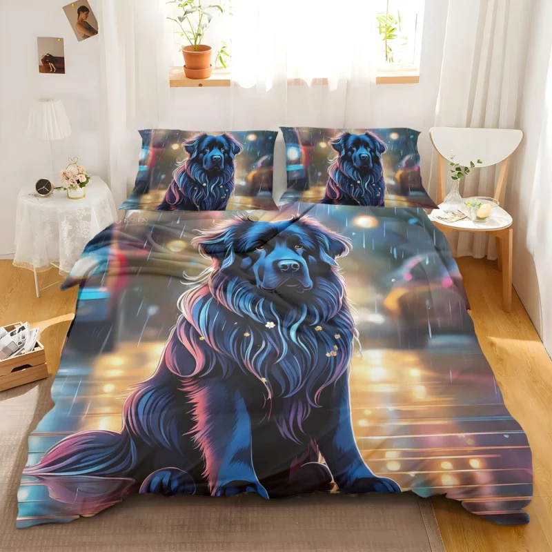 Newfoundland Charm Teen Dog Gift Bedding Set 2