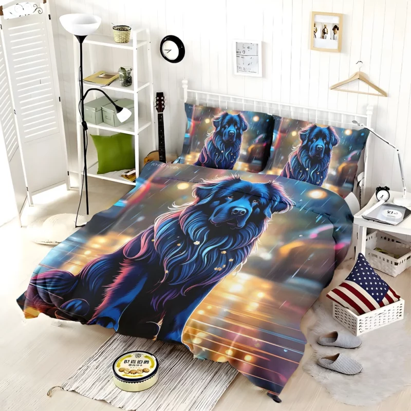 Newfoundland Charm Teen Dog Gift Bedding Set