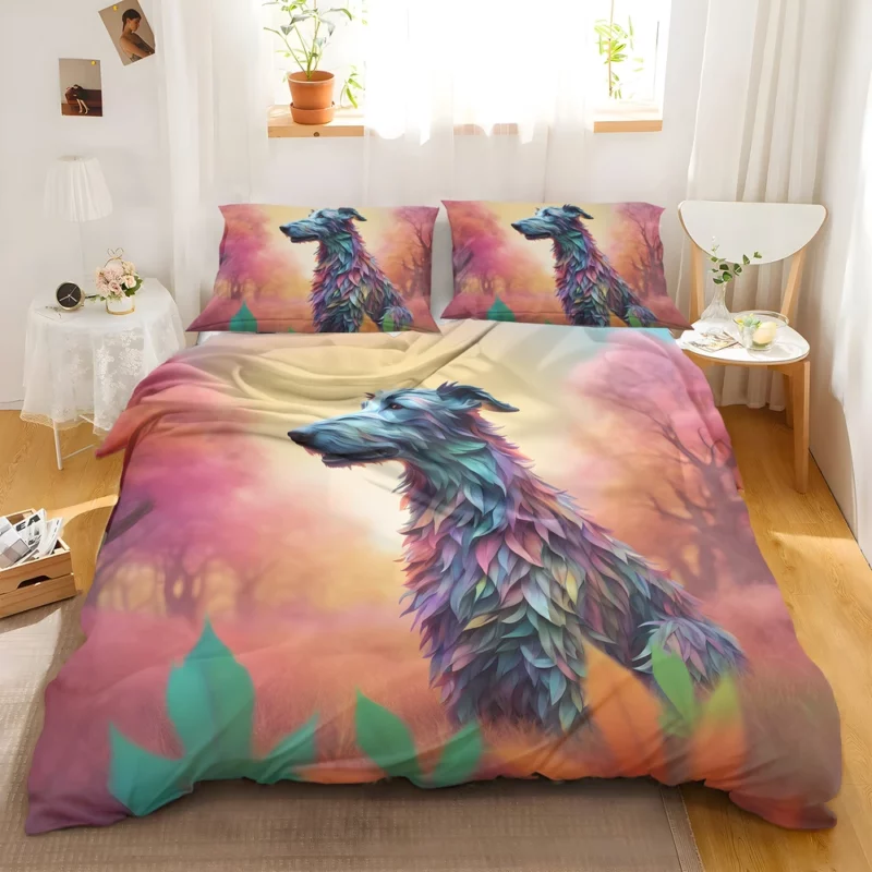 Noble Beauty Scottish Deerhound Dog Bedding Set 2