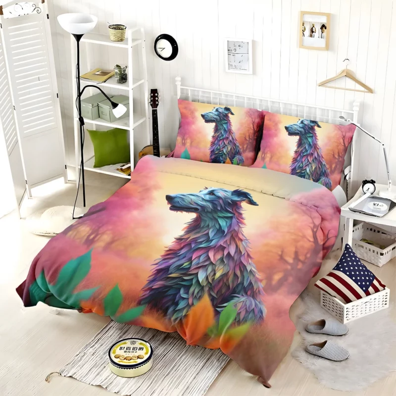 Noble Beauty Scottish Deerhound Dog Bedding Set