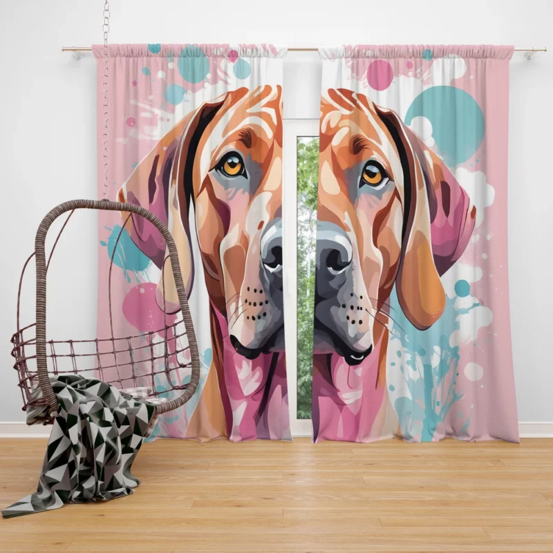 Noble Companion Rhodesian Ridgeback Dog Curtain