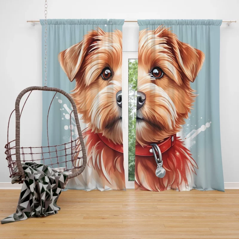 Norfolk Terrier Love Teen Gifted Joy Curtain