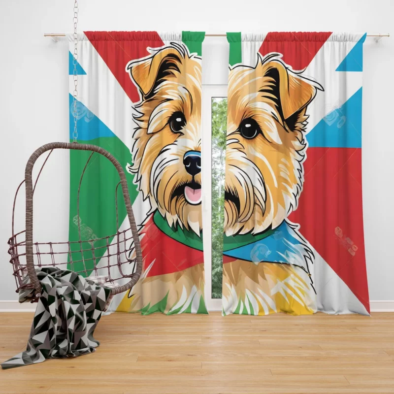 Norfolk Terrier Surprise Teen Birthday Joy Curtain