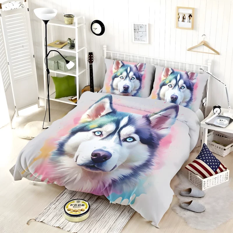 Northern Beauty Siberian Husky Dog Bedding Set