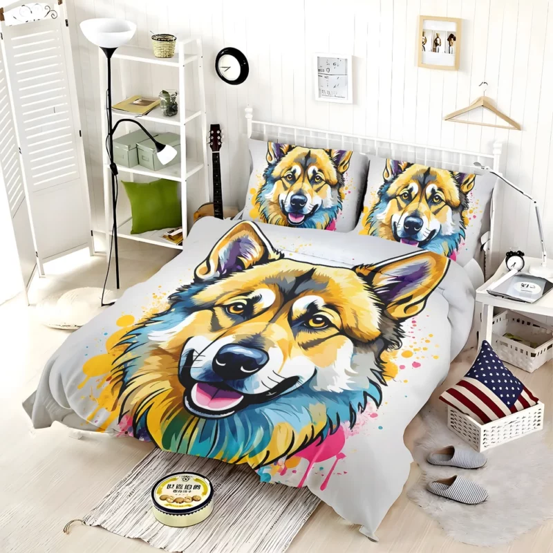 Norwegian Elkhound Love Teen Gifted Joy Bedding Set