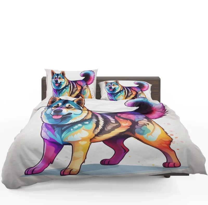 Norwegian Elkhound Pup Teen Birthday Surprise Bedding Set 1