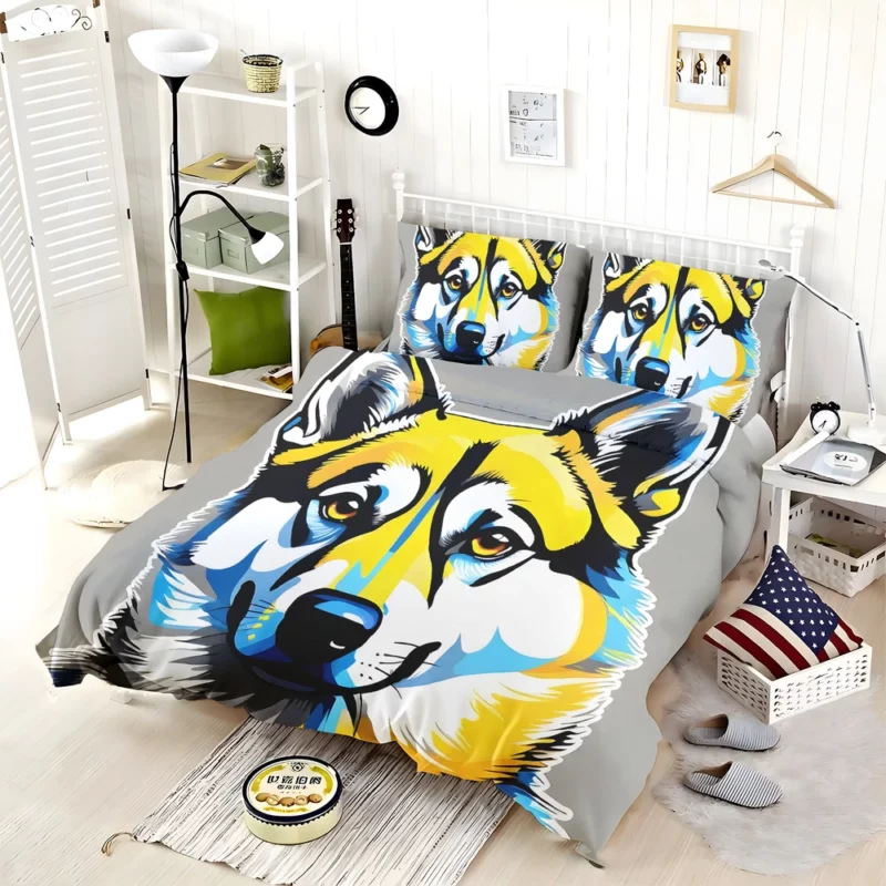 Norwegian Elkhound Surprise Teen Birthday Joy Bedding Set