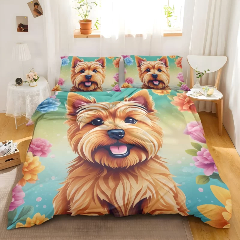 Norwich Terrier Charm Teen Dog Gift Bedding Set 2