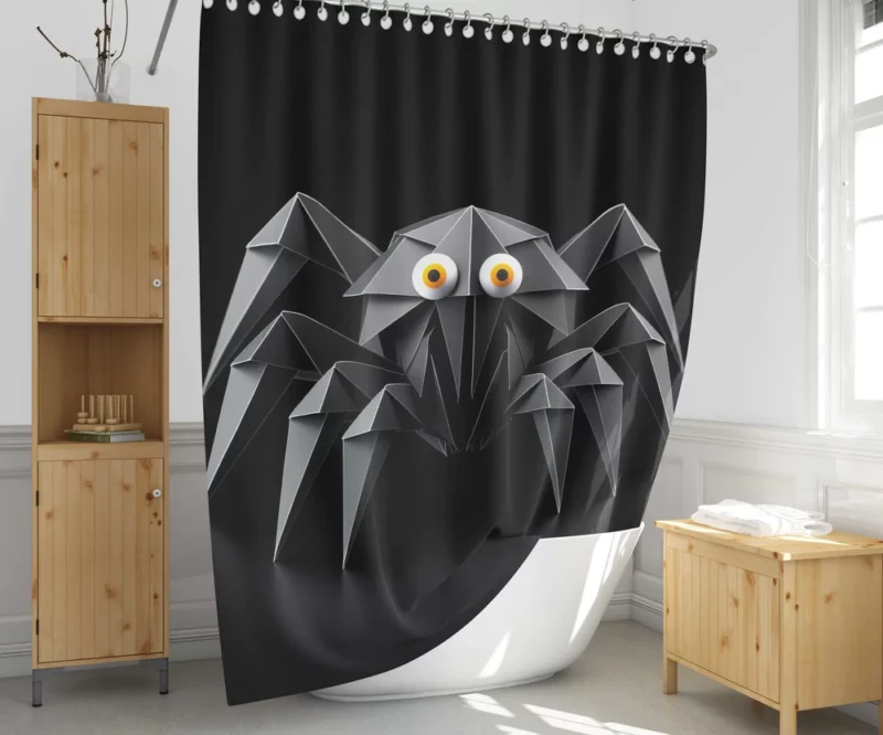 Origami Spider Character Shower Curtain 1