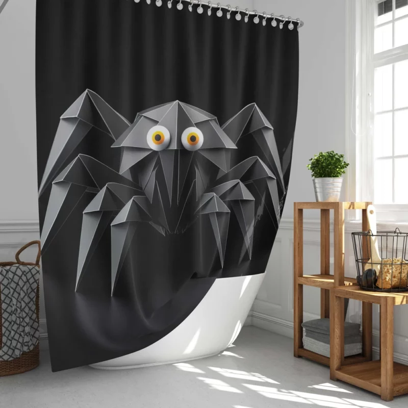 Origami Spider Character Shower Curtain