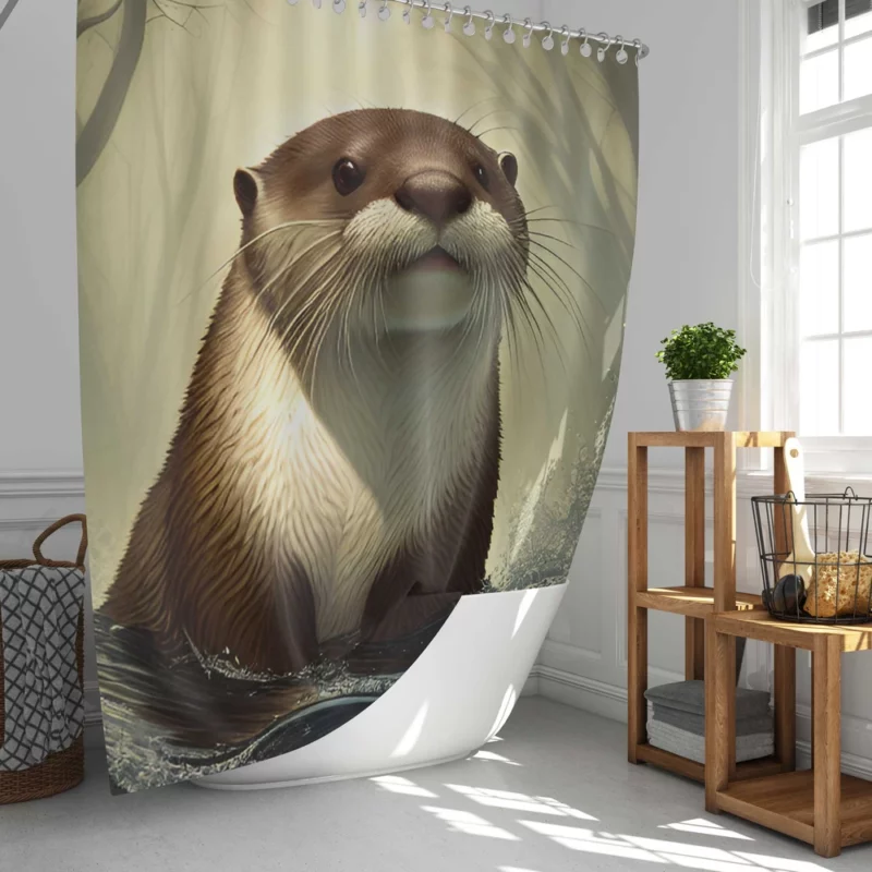 Ottar in the Forest Shower Curtain