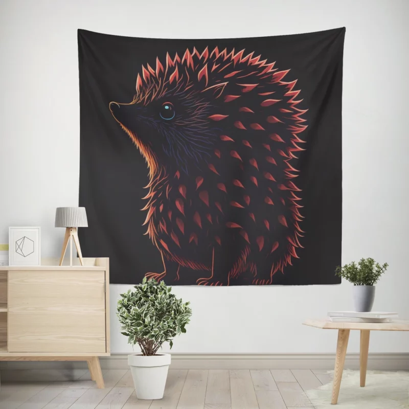 Owl Vector Design Fox-Inspired Art Wall Tapestry