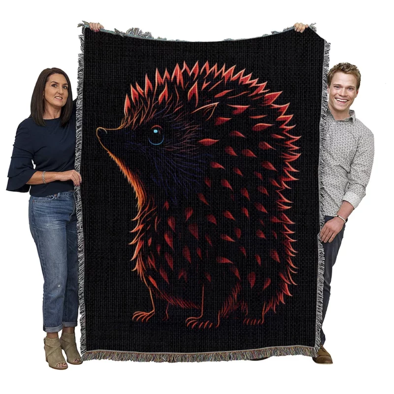 Owl Vector Design Fox-Inspired Art Woven Blanket