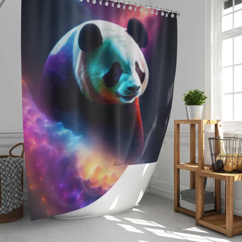 Panda Digital Artwork Shower Curtain