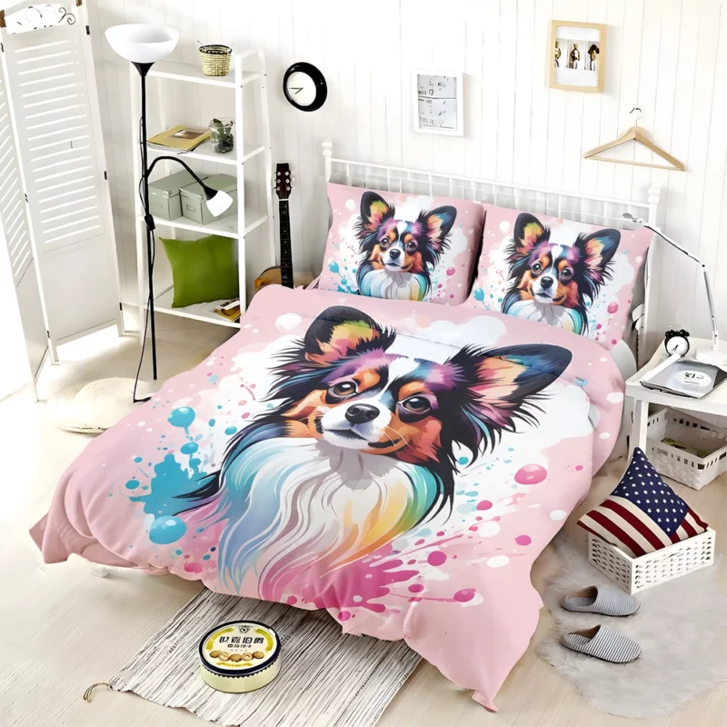 Papillon Dog Dainty and Loyal Bedding Set