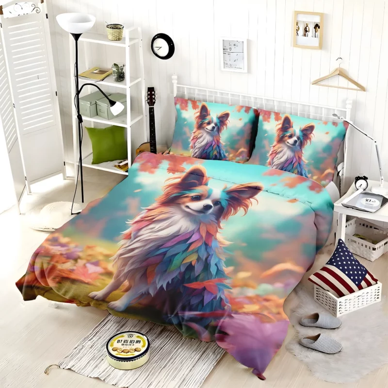 Papillon Dog Elegant Butterfly Companion Bedding Set