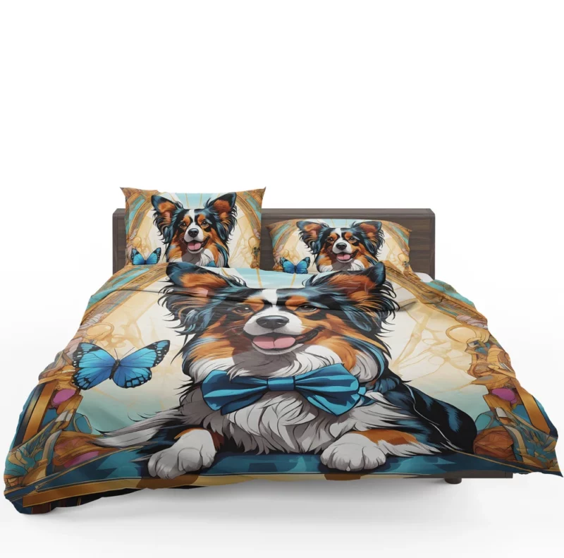 Papillon Dog Joyful Canine Friend Bedding Set 1