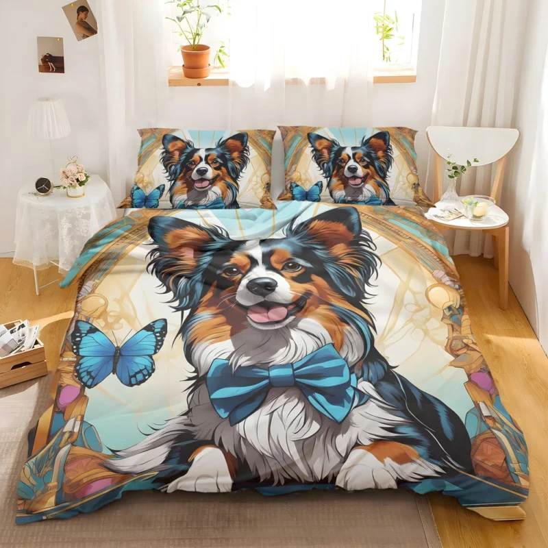 Papillon Dog Joyful Canine Friend Bedding Set 2