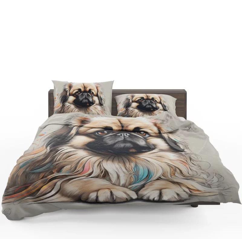 Pekingese Adorable Fluffy Lap Dog Bedding Set 1