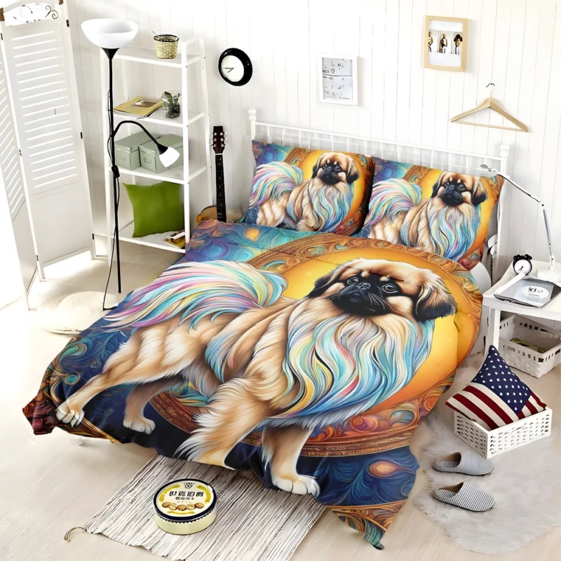 Pekingese Charm Petite Dog Royalty Bedding Set