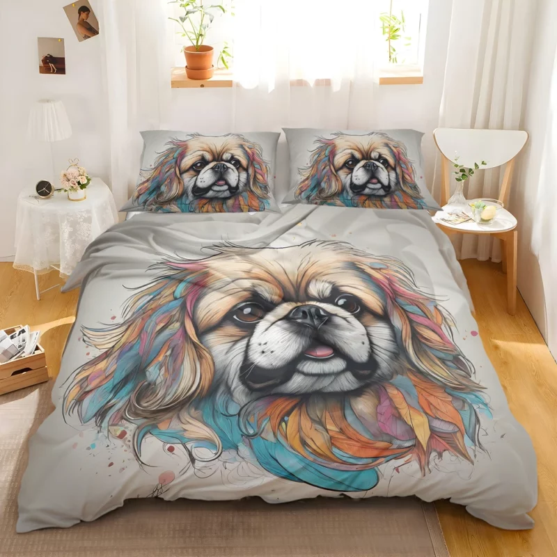 Pekingese Pup Royal Furry Friend Bedding Set 2