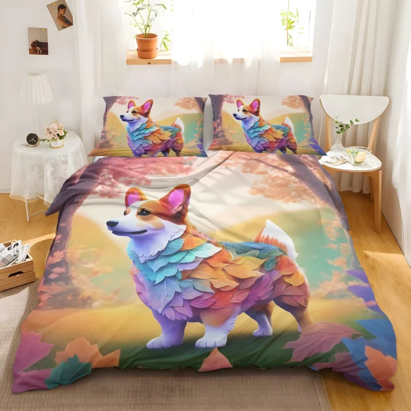 Pembroke and Cardigan Charm Welsh Corgi Dog Bedding Set 2