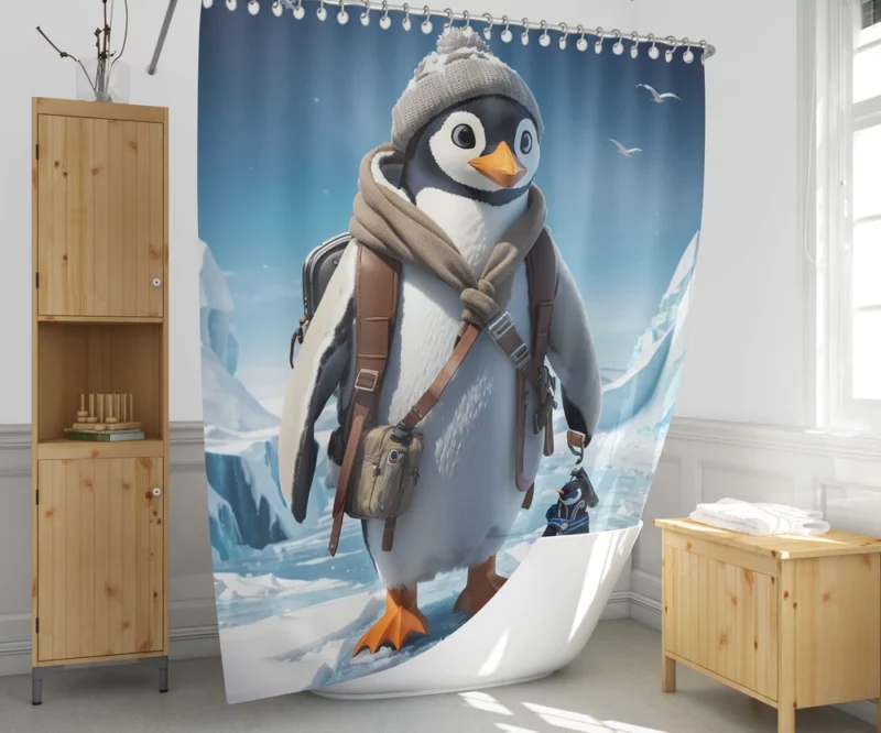 Penguin Movie Poster Shower Curtain 1