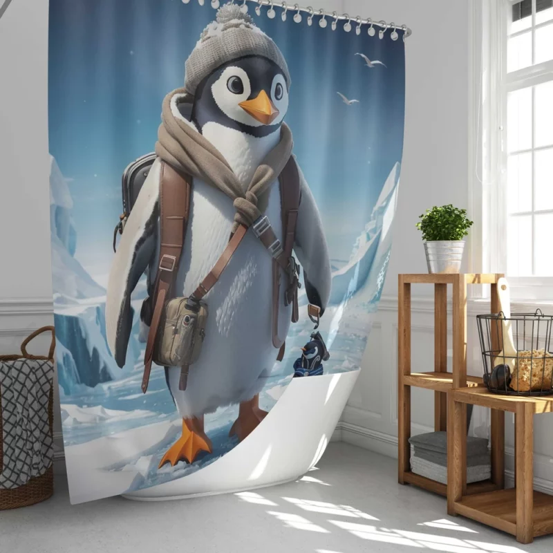 Penguin Movie Poster Shower Curtain