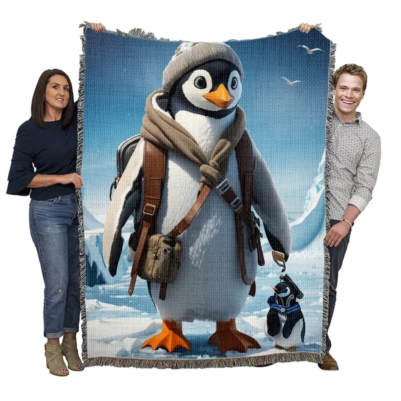 Penguin Movie Poster Woven Blanket