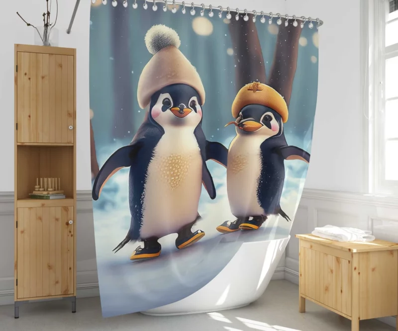 Penguins on Saunders Island Shower Curtain 1