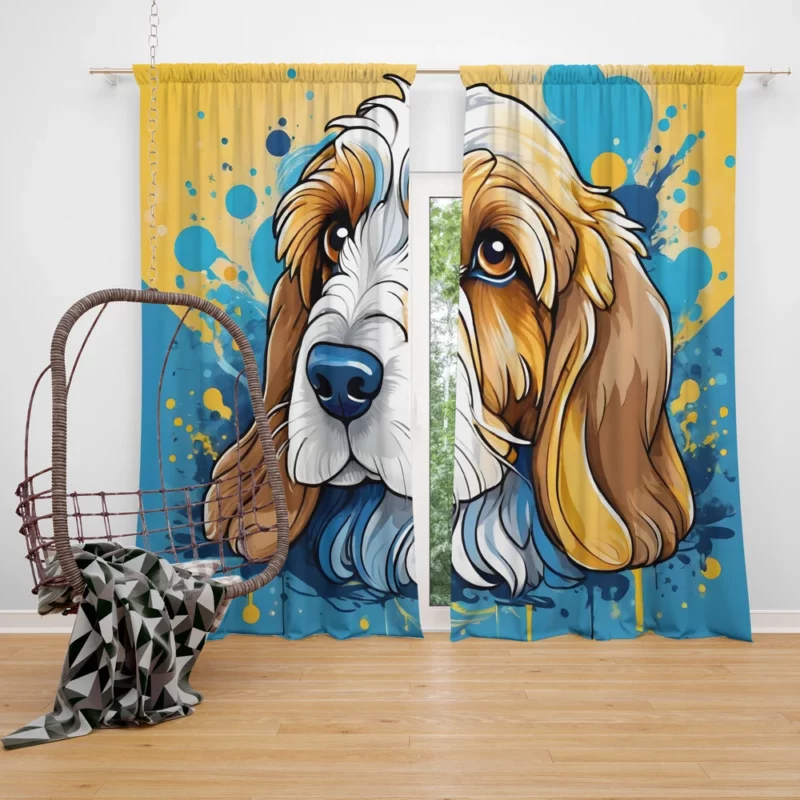 Petit Basset Griffon Vendeen Lovable Dog Companion Curtain