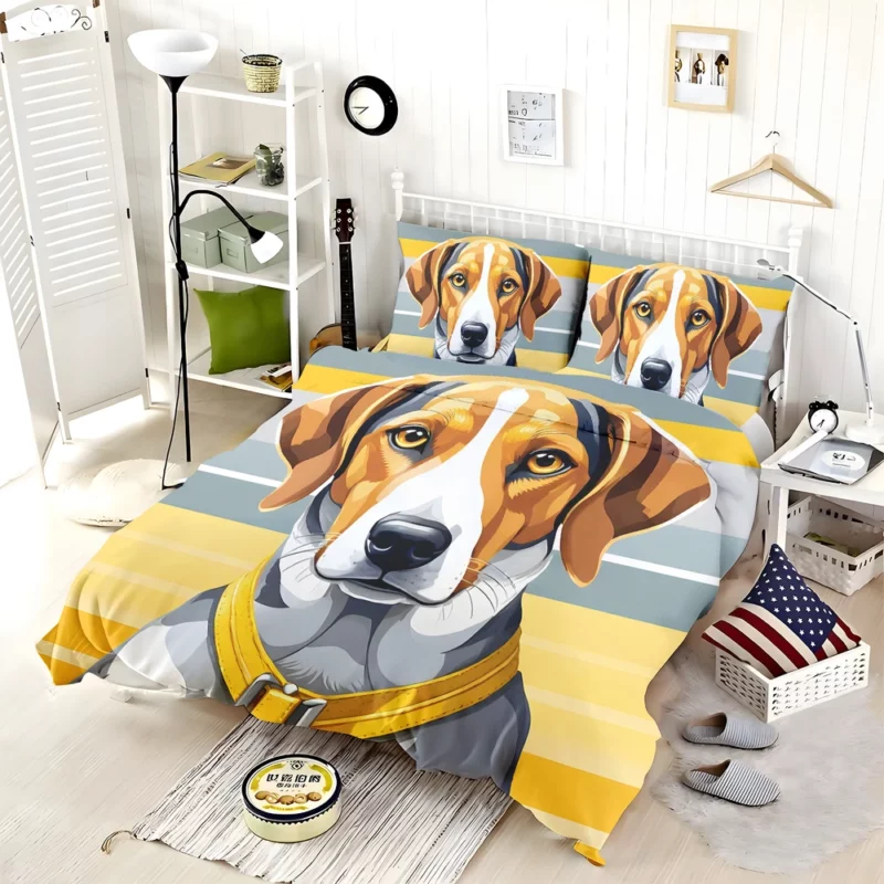 Playful American Foxhound Spirit Dog Joy Bedding Set