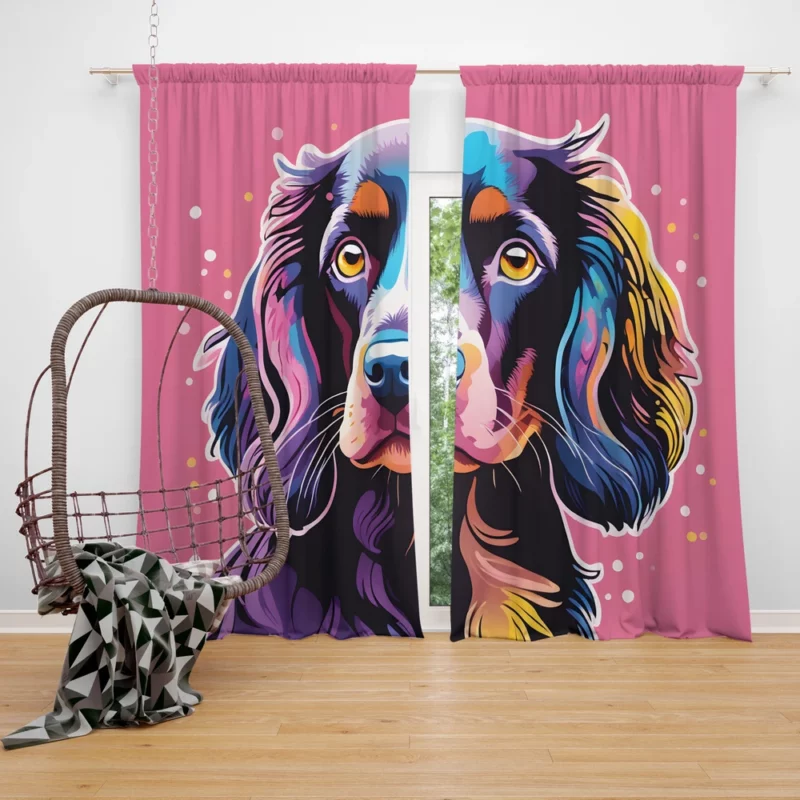 Playful Boykin Spaniel Dog Curtain