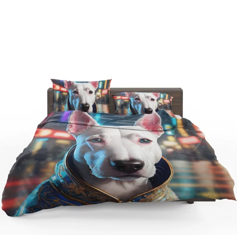 Playful Bull Terrier Dog Enthusiast Bedding Set 1