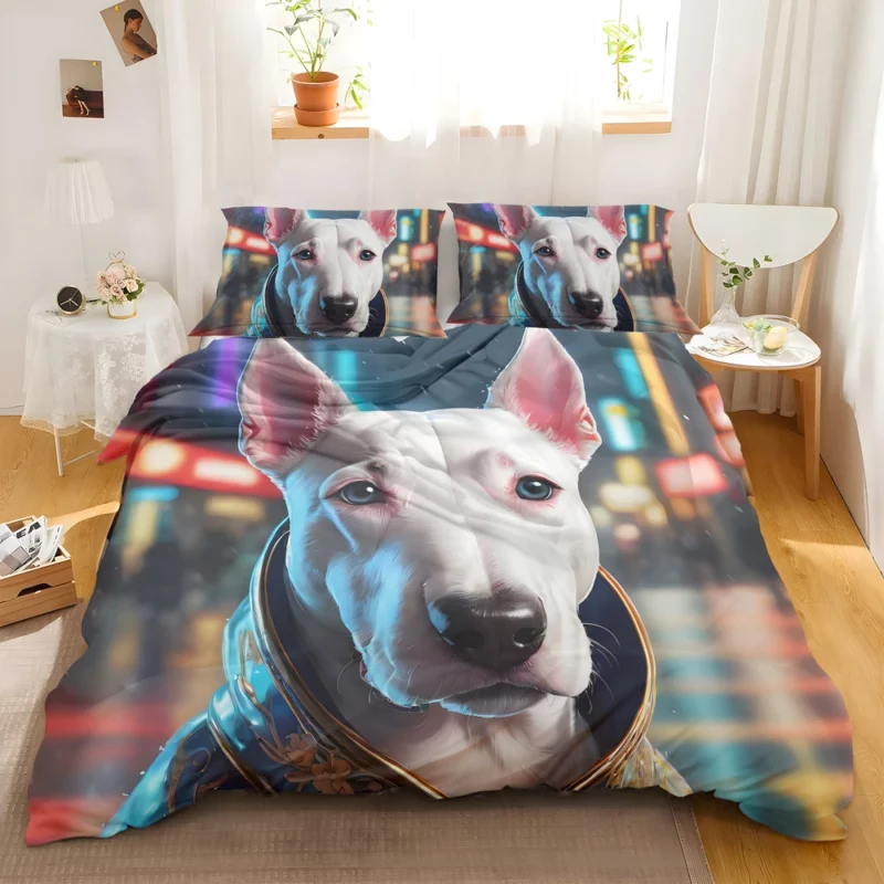 Playful Bull Terrier Dog Enthusiast Bedding Set 2