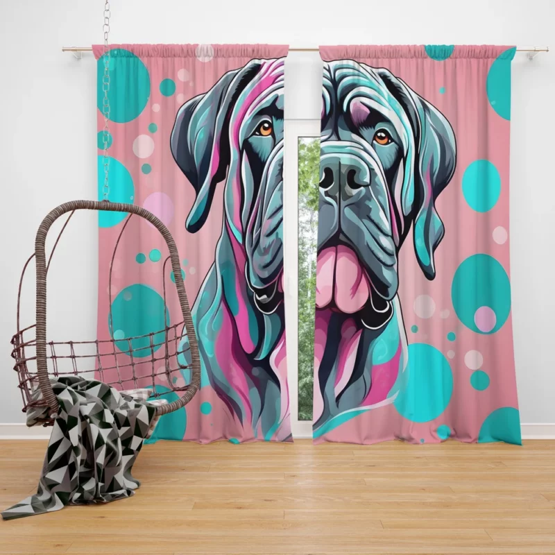 Playful Charm Teen Neapolitan Mastiff Joy Curtain