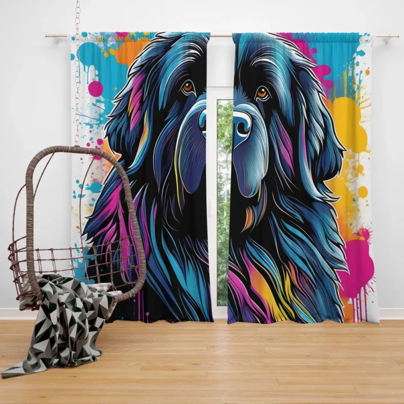 Playful Charm Teen Newfoundland Joy Curtain