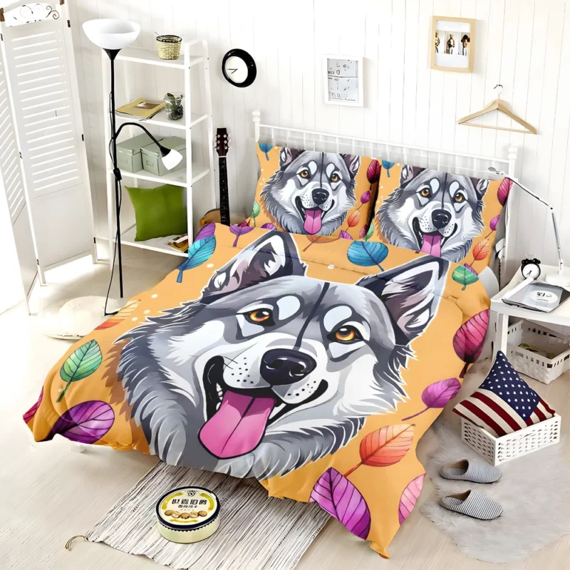 Playful Charm Teen Norwegian Elkhound Joy Bedding Set