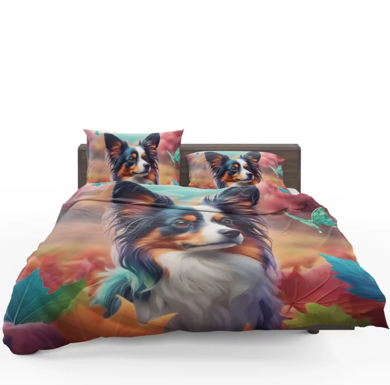 Playful Papillon Lively Dog Friend Bedding Set 1