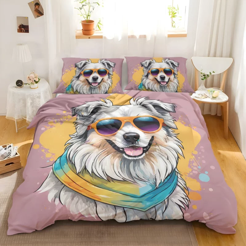 Playful Partner Pyrenean Shepherd Dog Friend Bedding Set 2