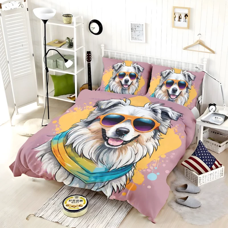 Playful Partner Pyrenean Shepherd Dog Friend Bedding Set