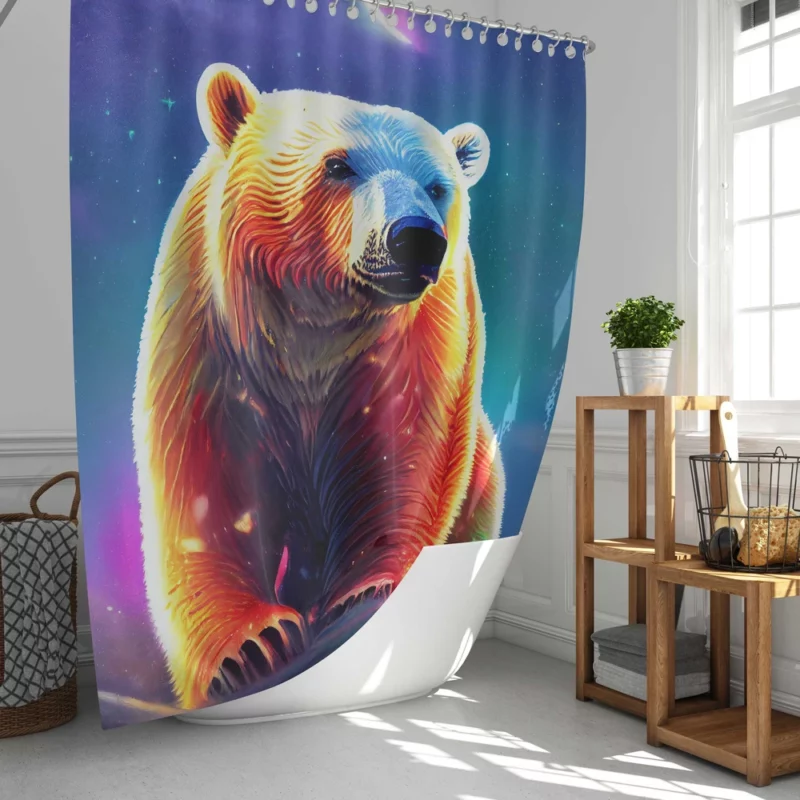 Playful Polar Bear Cub Shower Curtain