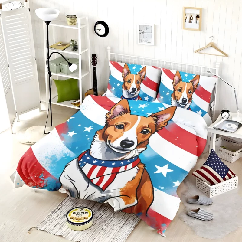 Playful Portuguese Podengo Devoted Dog Companion Bedding Set