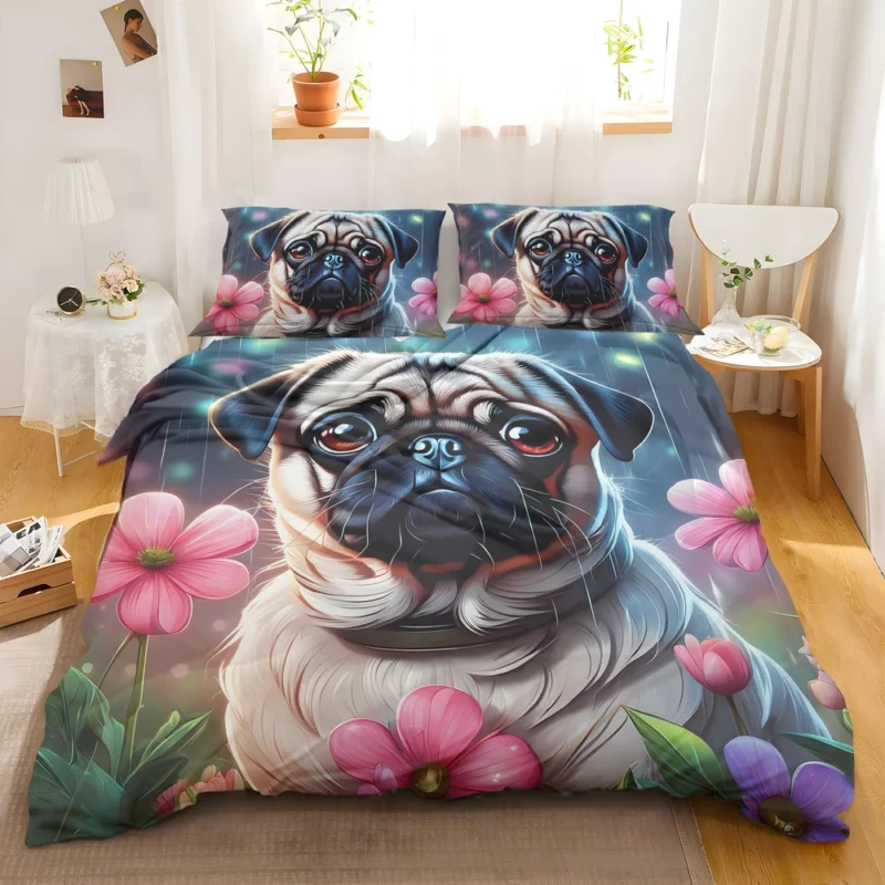 Playful Pug Charming Companion Dog Bedding Set 2