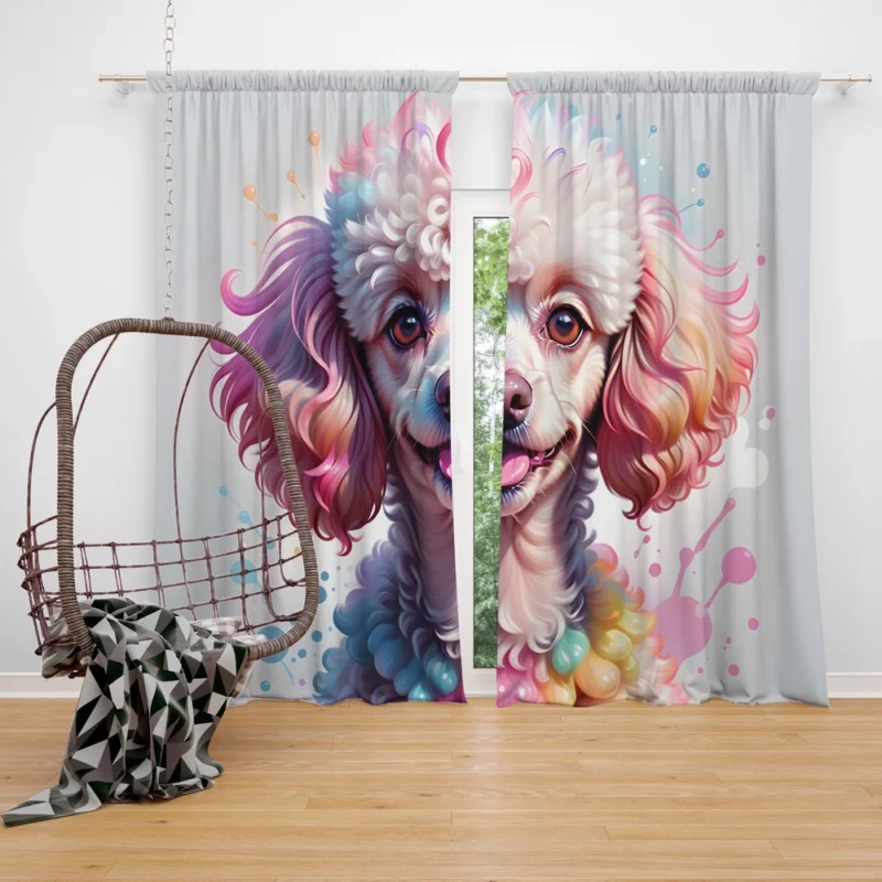 Poodle Elegance Smart Dog Companion Curtain
