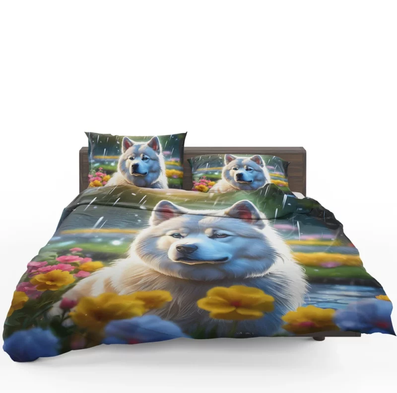 Powerful Akita Guardian Dog Strength Bedding Set 1