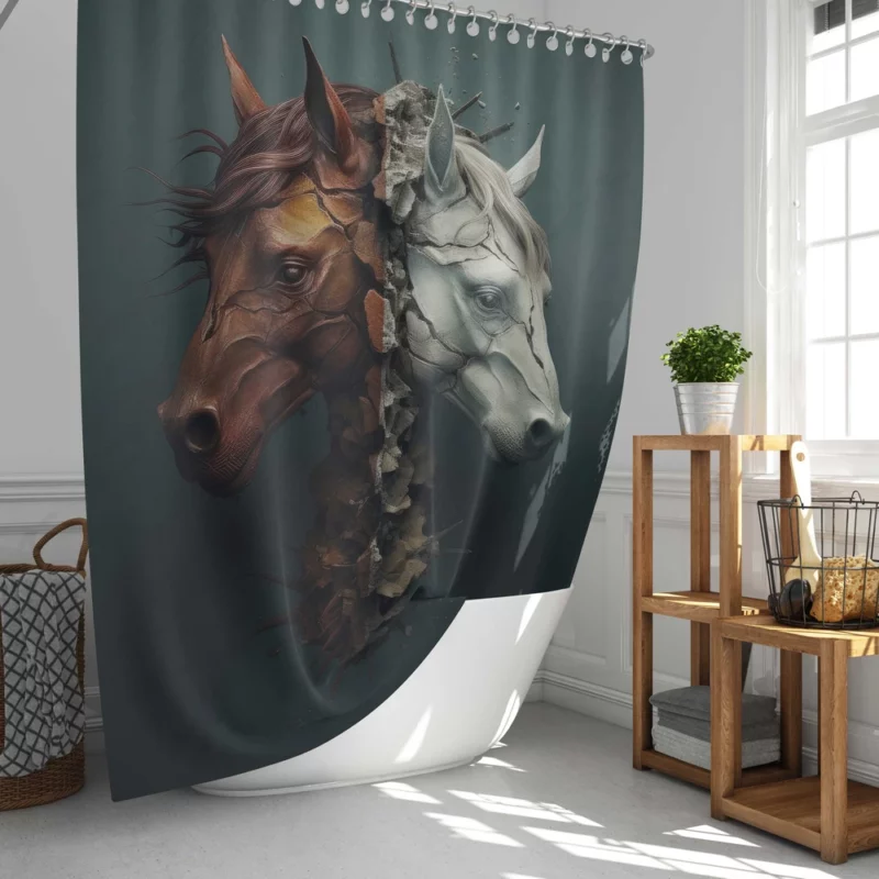 Race Horse Theme Shower Curtain